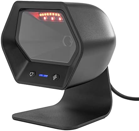 Alt Text for image 1: NETUM 1D 2D QR Presentation Scanner showcasing hands-free operation