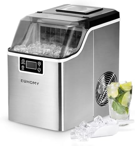Alt Text for image 1: Euhomy Ice Cube Maker on a kitchen countertop