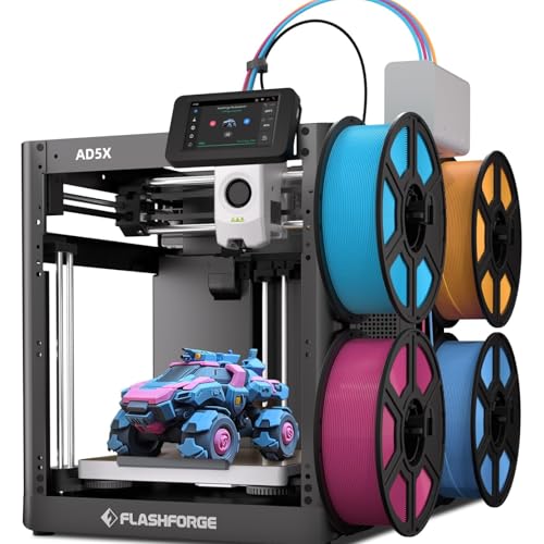 Alt Text for image 1: Flashforge Adventurer 5X 3D Printer with multi-color printing capabilities