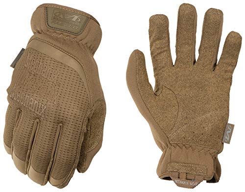 Alt Text for image 1: Mechanix Wear Men's FastFit Gloves Coyote XL with touchscreen technology